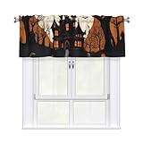 Photo Gallery whjshop tendine corte con mantovana, motivo gotico happy halloween, 137,2 x 45,7 cm, per cucina, bagno, lavanderia, studio, decorazione per la casa Photo Gallery whjshop tendine corte con mantovana, motivo gotico happy halloween, 137,2 x 45,7 cm, per cucina, bagno, lavanderia, studio, decorazione per la casa