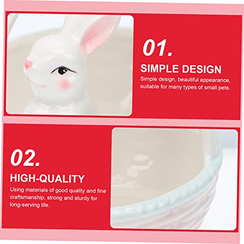 Cabilock 2 Pcs Rabbit Basket Cupcake Decorating Cupcake Ornaments Outdoor Table Decor Easter Ceramic Rabbit Statues Easter Rabbits Statue Rabbit Nut Bowl Garden Simulated Garden Crafts Toy #TOP1