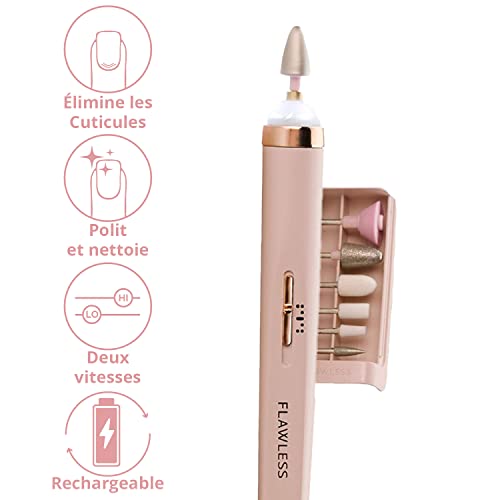 Finishing Touch Flawless Salon Nails Kit, Electronic Nail File and Full Manicure and Pedicure Tool - Image 4