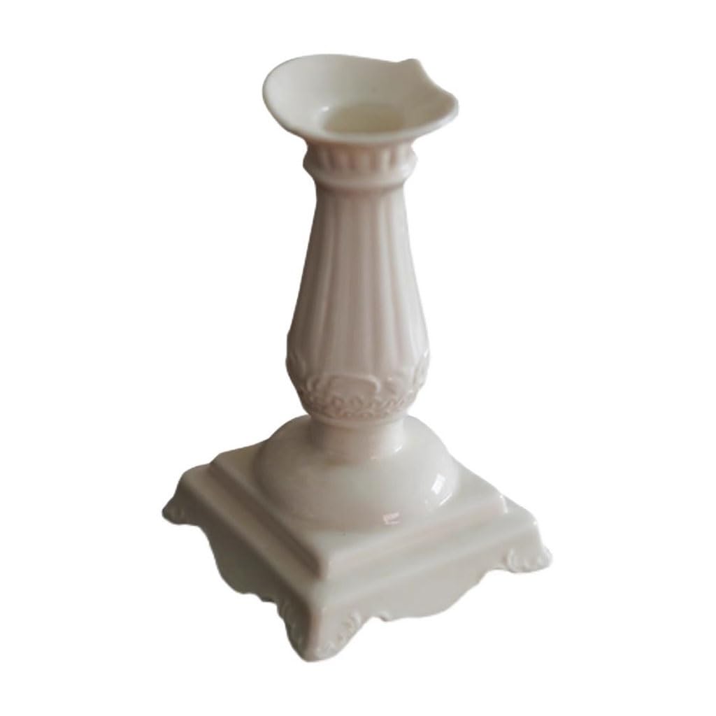 Candlesticks Holders Retro Roman Column Relief Ceramic Candlestick Home Dining Table Candlelight Dinner Ornaments Candle Holders for Candlesticks