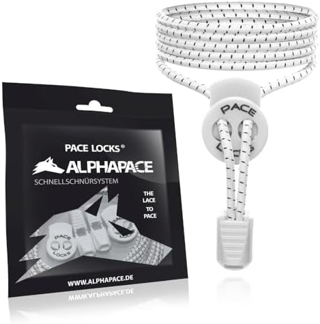 ALPHAPACE Pace Locks  elastyczne sznurówki, sznurowadła bez wiązania, zapięcie typu slip-on, dla sportowców, młodzieży i osób starszych, 120 cm
