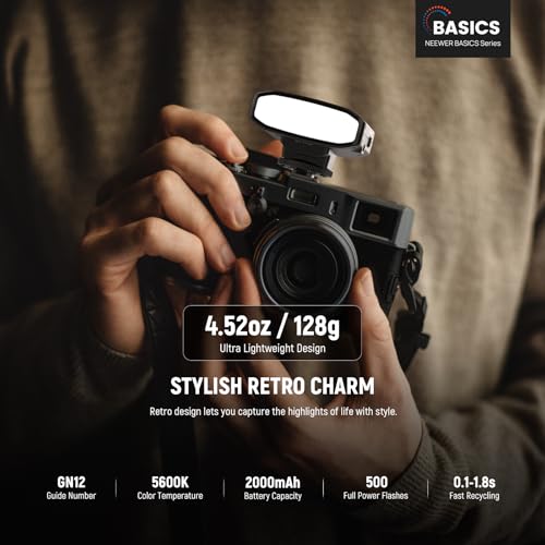 NEEWER Basics Z120 SE 5600K Mini Camera Flash Speedlite GN12, 2000mAh/500 Flashes/0.1-1.8s Recycle, Compatible with Canon Nikon Sony Fuji Olympus with Universal Single Contact Hot Shoe Mount, No TTL - image 2