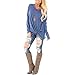 Lover-Beauty Camisa Mujer Casual Suelto Manga Corta Vestido Blusa Encaje Blanco Negro