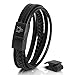Produktbild Akitsune Pax Lederarmband | Armschmuck Damen Herren Magnetisch Armband - Mattschwarz - Schwarz 18cm