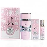 Lattafa Yara 2-piece Fragrance Bundle for Women (3.4 Oz Eau de Parfum Spray + 0.34 Oz Concentrated Perfume Oil)