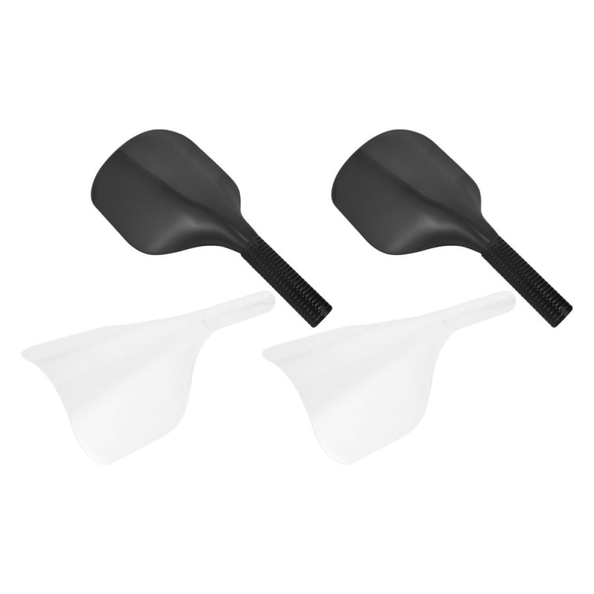 Holibanna 4pcs Reusable Black Plastic Facial Hairdressing Shield for Salon and Barbershop Use, Hairspray Facial Guard with Easy Cleaning, Protective Barber Face Cover for Home Use