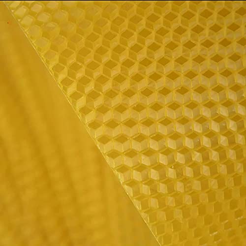 100% Pure Beeswax Sheets for Candle Making- 10Pcs 90mm x 130mm Natural Wax Rolling Sheets, Easy DIY Candle Making Kits for Adults Kids