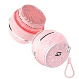 Peledic Face Cleansing Brush, Waterproof Silicone Facial Cleansing Brush, 6 Modes, 3 Light Effect, Rechargeable Electric Exfoliator Deep-Clean Scrubber for Women and Men