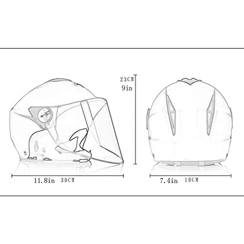 Demi-casque DOT coupe-vent pour éliminer la buée et la transpiration