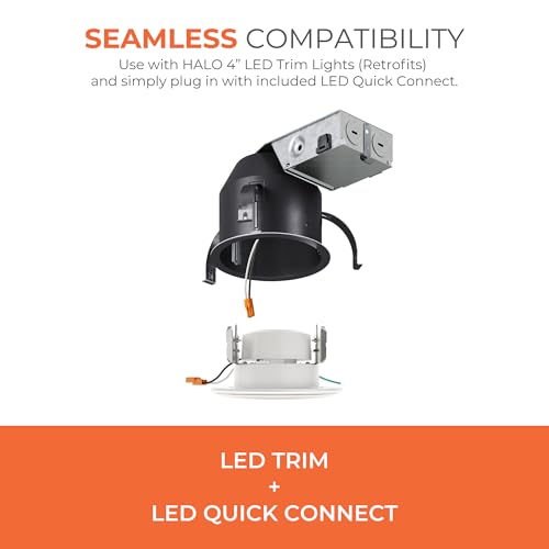 HALO 4” Shallow Remodel Recessed Lighting Housing With Quick Connect, IC-Rated, for HALO LED Trims & Modules - image 4