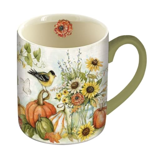 Taza de café con diseño girasol otoño miniatura 1