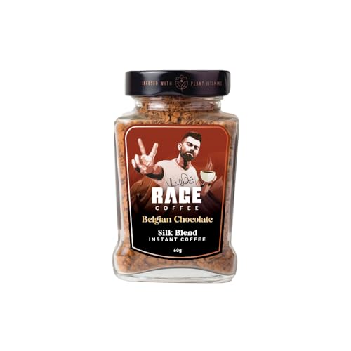 Image of Rage Coffee Silk Blend Instant Coffee | Belgian Chocolate & Vanilla Velvet Silk Blend Flavoured Coffee 60 GMs Each | Premium, Bold & Smooth | Pack of 6