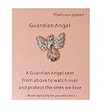 benerini Platinum Plated Guardian Angel Brooch Pin With Gem Embellishment -01