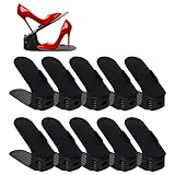 PENGKE Shoe Slots Space Saver | Shoe Slot Space Saver | Shoe Slots Organizer | Shoe Organizer Space Saver | Shoe Stacker | Easy Shoe Organizer |Black Pack of 10