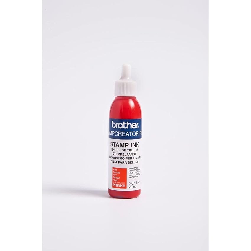 Brother PRINKR Flacone di inchiostro da 20 cc per Timbri Colore ROSSO