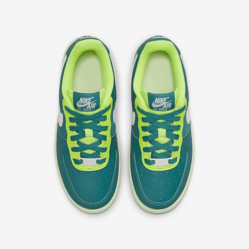 Nike Air Force 1 Crater Big Kids' Shoes (DM1086-300, Bright Spruce/Volt/Barely Volt/Phantom) Size 4.54
