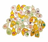 Multiple Pieces Flower Amber, Luminous Amber Fossil Pendants, Flower Specimens, Educational and Scientific Amber Collections (24 Pcs)