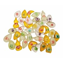 Multiple Pieces Flower Amber, Luminous Amber Fossil Pendants, Flower Specimens, Educational and Scientific Amber Collections 12Pcs