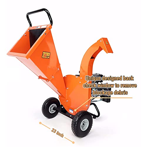 Efcut C30 Wood Chipper Shredder Mulcher 7 Hp 212Cc Heavy Duty Rotor Engine Gas Powered 3 Inch Max Wood Diameter Capacity 20:1 Reduction Ratio #TOP3