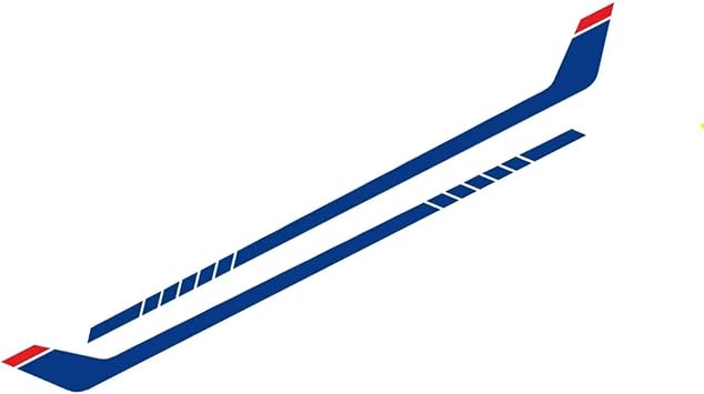 2pcs Compatible With NISSAN MICRA Side Stripes N-SPORT ACENTA TEKNA Decals Graphics Fd-445Blue