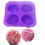 X-Haibei Mixed Flower Round Circle Bath Soap Silicone Mold Cold Process Making Supplies