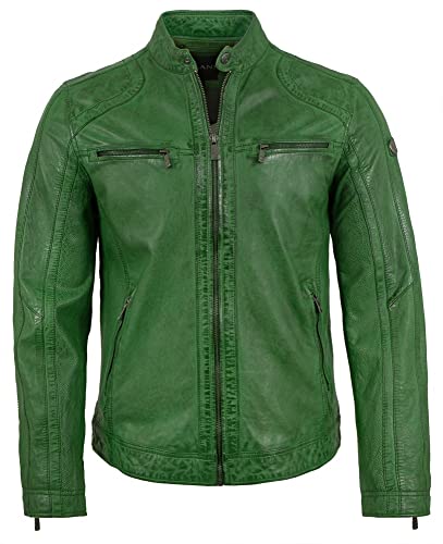 Preisvergleich Produktbild Jilani - Herren Echtleder Lederjacke Lammnappa grün Größe 56