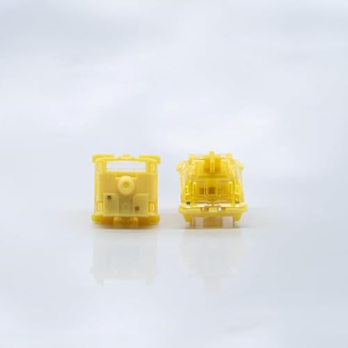 GATERON Interruptores de teclado Phantom amarelos, interruptores de teclas lineares RGB LED 50gf par