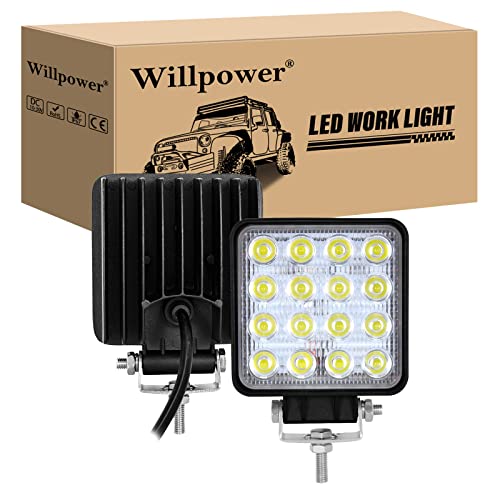 Phare de travail LED 12V 48W Willpower projecteur d'inondation IP67 pour tracteur