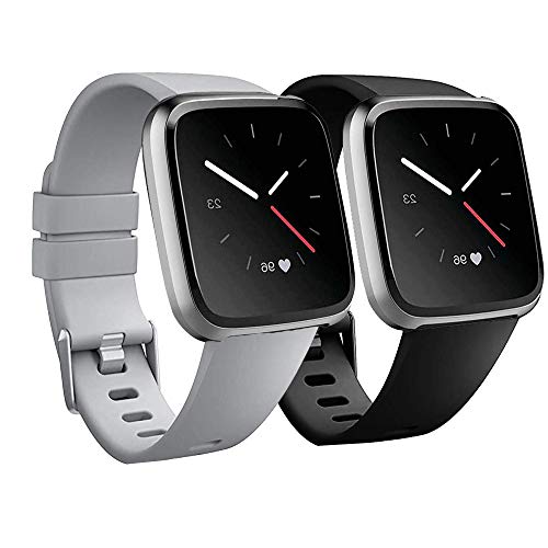 MAKACTUA Bracelet pour Fitbit Versa Bracelet/Fitbit Versa 2 Bracelet/Fitbit Versa Lite Bracelet Femme Homme,Bande de Replacement en Silicone Sport Réglable Bracelet Accessoire Cover