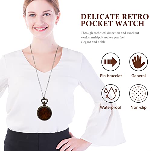 Hemobllo Caso Relógio de Bolso de Antigo Relógio de Bolso Colar- Vintage Relógio de Quartzo Relógio