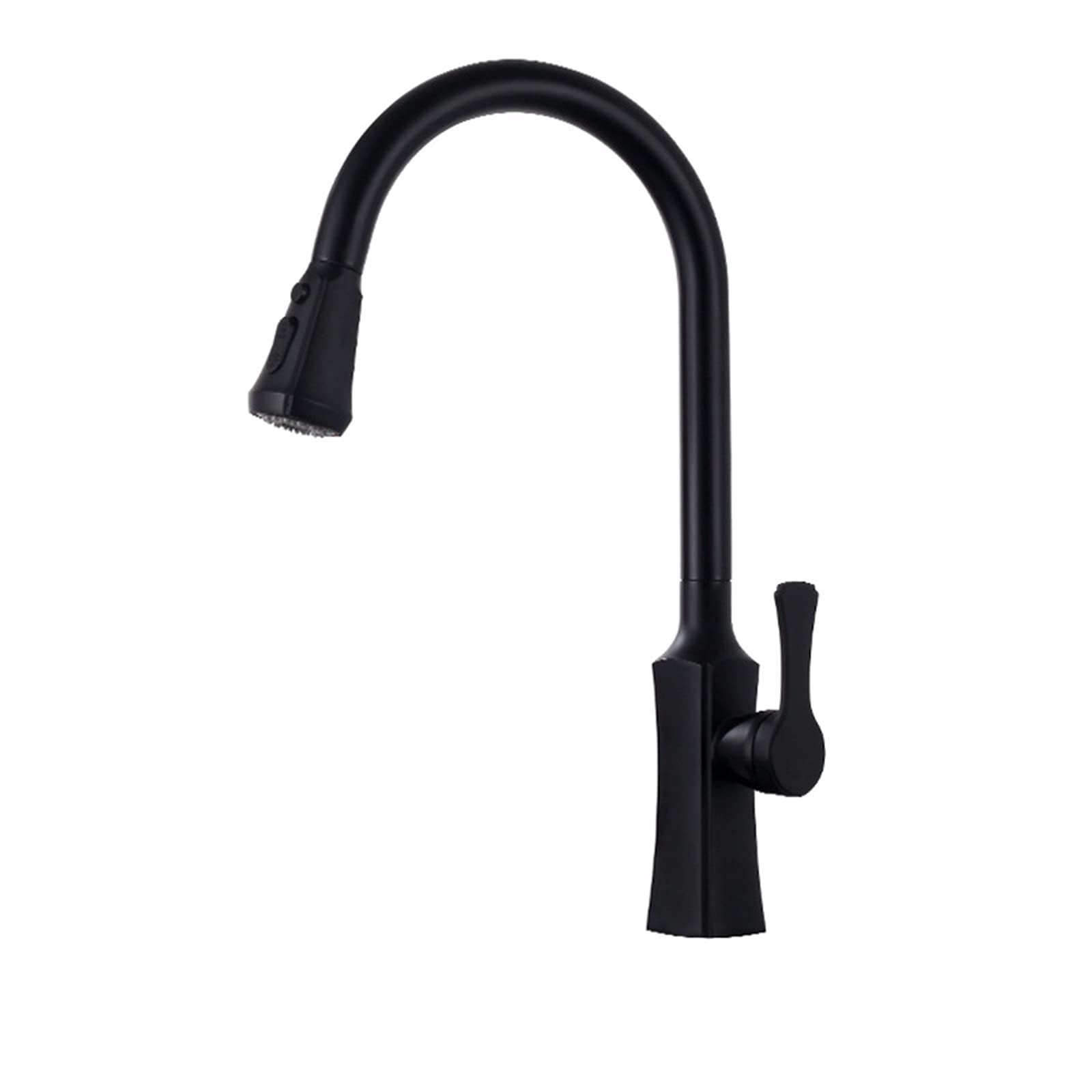 Robinet mitigeur de cuisine cascade noir pour éliminer le manque de place sur l'évier