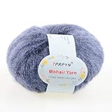 Dicke: 0,75 mm XINSHENG Store 166M Mohair Acrylgarn for Strickgarn Häkelnstrickn Hand 0,75mm Häkelgarn Näharbeit (Farbe : 7 Dark Blue)