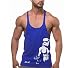 YeeHoo Men's Gym Stringer Tank Tops Y-Back Workout Muscle Tee Sleeveless Fitness Bodybuilding T Shirts Blue-b