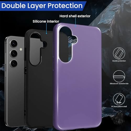 Coque Samsung S24 Plus HL2 protection rigide silicone violet antichoc