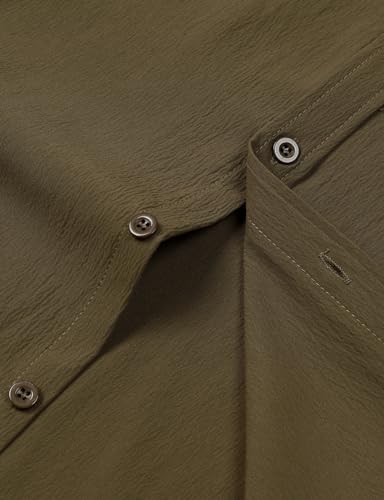 Image of JEMITOP Mens Stretch Wrinkle Free Texture Shirts