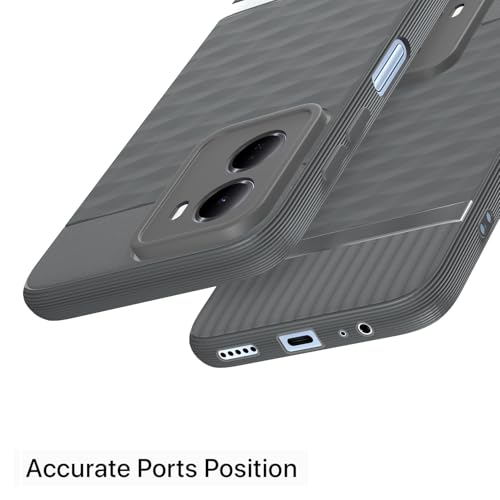 Image of Pikkme Back Cover for Redmi 15A 5G Camera Protection 3D Hexa Cube Design Silicone Protective Bumper Case (Grey)