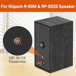 Adjustable Speakers Mount for R-50M RP-502S Klipsch Speaker Wall Mount, Metal Wall Speaker Mount Bracket for Klipsch Bookshelf Speakers Wall Mount Holds up 40 lbs with Hardware Kit for Space Saving