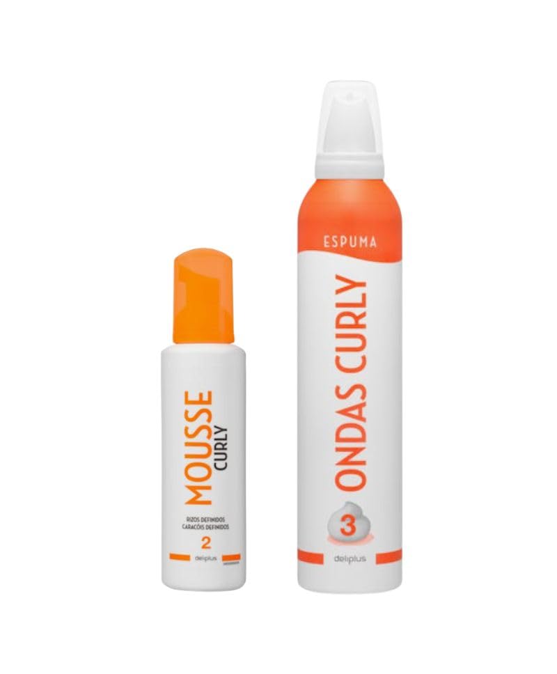 Dliplus SET CURLY Mousse Fijador Fijación 2 ProFix 200 ml + Espuma Ondas Curly Fijación 3 ProFix 300 ml
