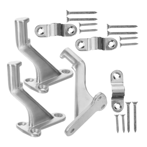Support de rampe escalier robuste SHINEOFI en acier inoxydable brossé pour rénovation