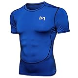 1.libre movimiento y prevención de la cepa: la ropa de gimnasia para los hombres está diseñada con tejido elástico alto ofrece una excelente comodidad y una gama completa de movimiento para estirar el músculo. La camiseta deportiva con súper elasticidad proporciona el máximo equilibrio entre la libertad de movimiento y los músculos, te mantendrá cómodo.