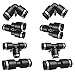 1/4"od Push to Connect Fittings Pneumatic Fittings kit 2 Spliters+2 Elbows+2 tee+2 Straight 8pack (1/4" Combo)