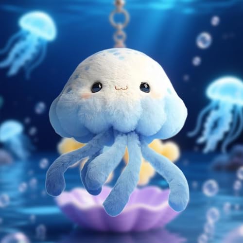 Porte-clés en peluche méduse perfeclan idéal comme cadeau d'invité