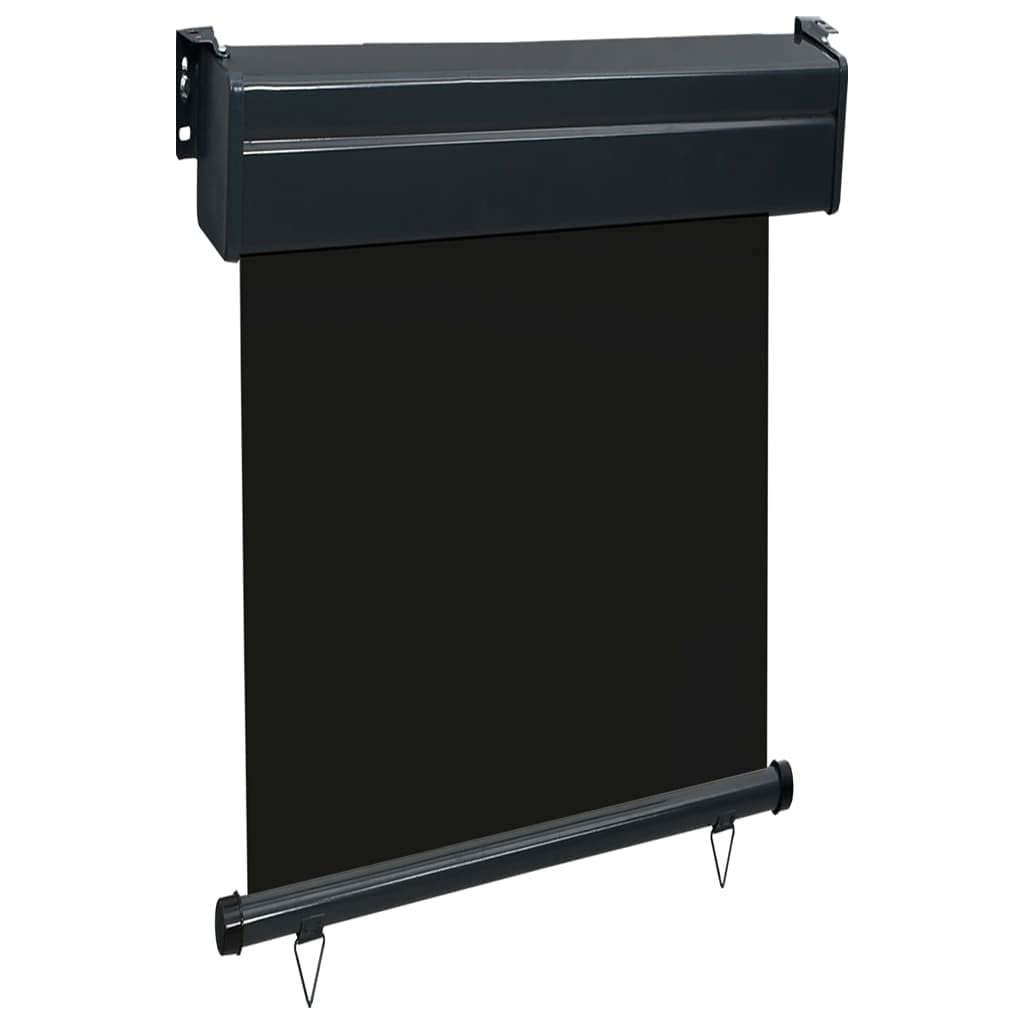 Markiza boczna, pionowa, ochrona przed słońcem, ochrona przed wzrokiem, ochrona przed wiatrem, roleta zewnętrzna, roleta balkonowa, zacienienie, 60 x 250 cm, czarna