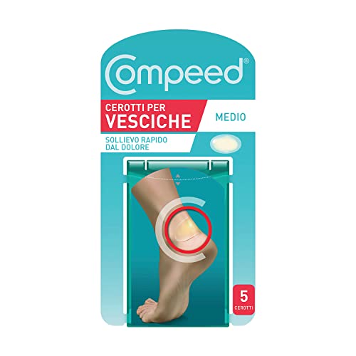 Compeed Cerotti Per Vesciche, 5 Pezzi, Idrocolloidi, Sollievo Rapido E Guarigione Ottimale
