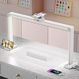 iVict Nail Desk Lamp, 34' Nails Tech Light with Phone Stand, 0-100% Adjustable Brightness, 3000K-6000K Color Temperature Led Desk lamp for Nail, Tattoos, Eyebrows, Beauty