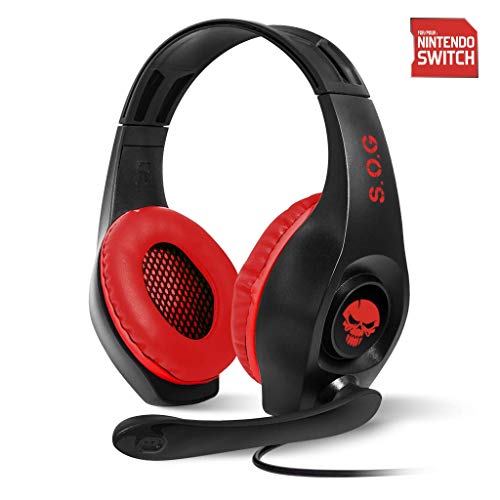 Spirit Of Gamer - Auriculares Pro-NH5 para Switch Son Stereo 2.0   HP 40 Mm con Almohadillas Acolchadas Diadema Ajustable