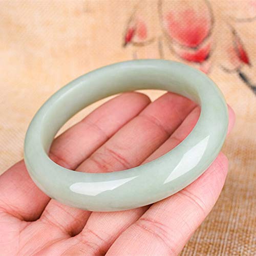 Bracelet en jade véritable de style fengshui avec fleurs flottantes pour femme élégante