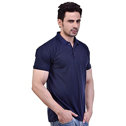 Image of SMAN Men's Polo T-Shirt Regular Fit Half Sleeve Multi Color Combo Pack of 2