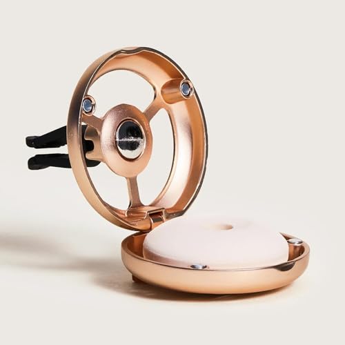 Image of MAISON BERGER Car Diffuser Set, Fruity Sun | Plum Peach Pineapple Notes, Refillable Vent Clip with Ceramic Refill, Passive 4-Week Diffusion, Made in France