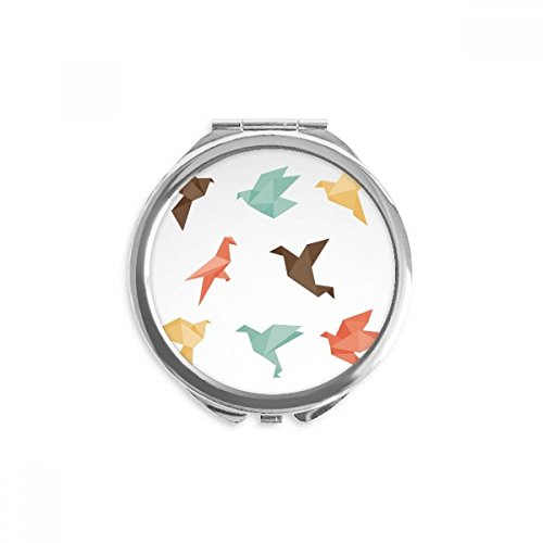 Miroir de poche origami oiseau pour retouches maquillage précises et rapides